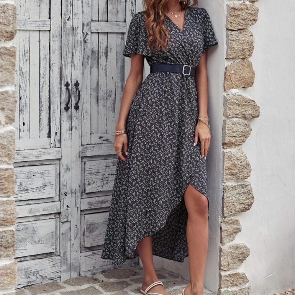 Boho floral tulip hem maxi dress - Picture 5 of 8